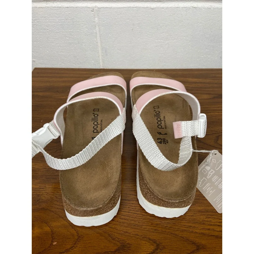 NIB Papillio Cameron Pop Platform Sandals Pastel‎ Pink Adjustable US M10 Narrow